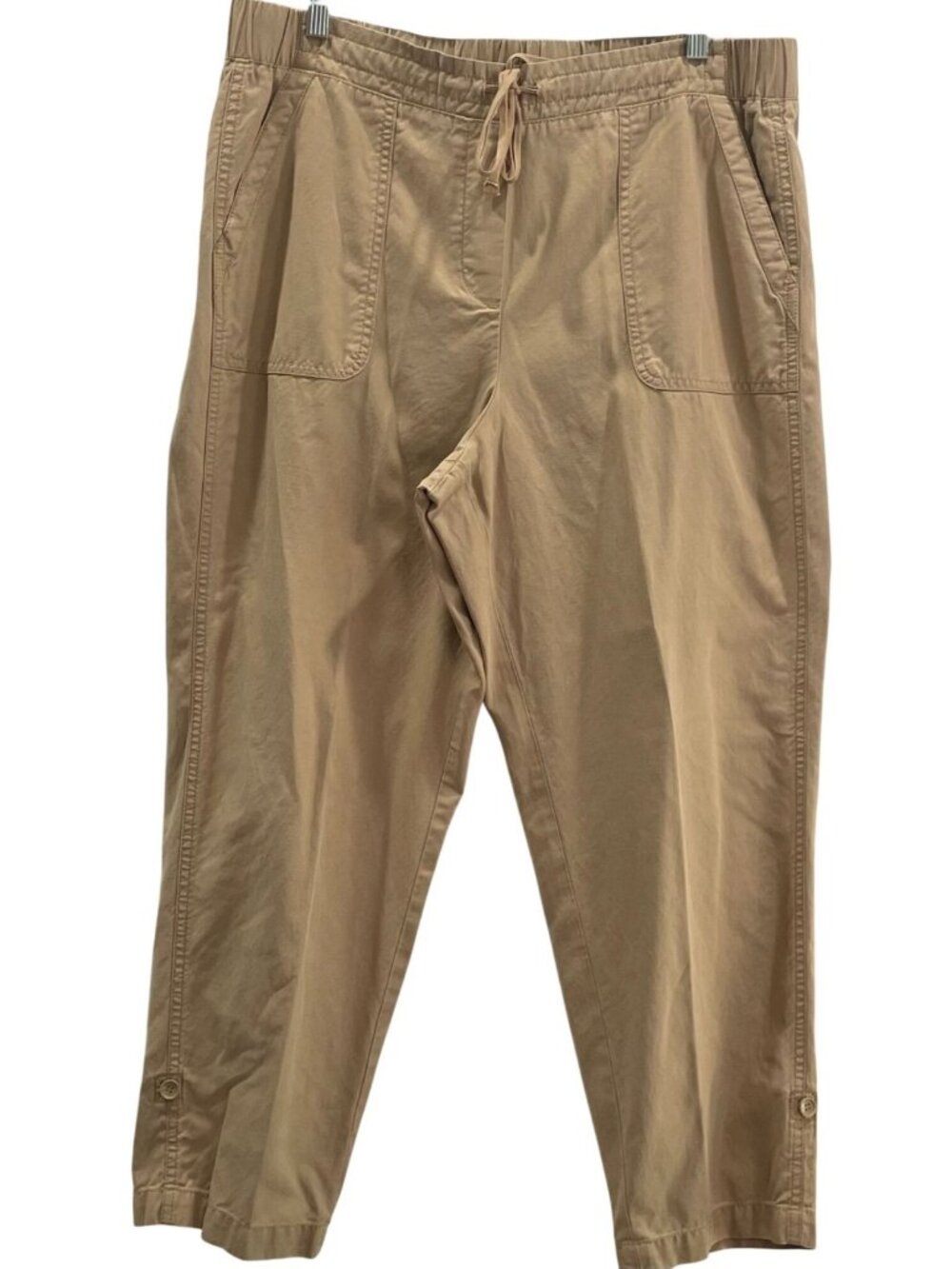 Talbots Barrel Fit Pants 14 Khaki High Rise Casual Weekends Cabincore Lounge